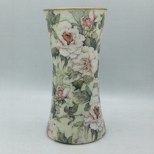 Dusty Green/Pale Pink Roses on an 8" Gathering Vase